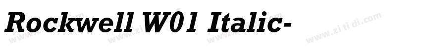 Rockwell W01 Italic字体转换